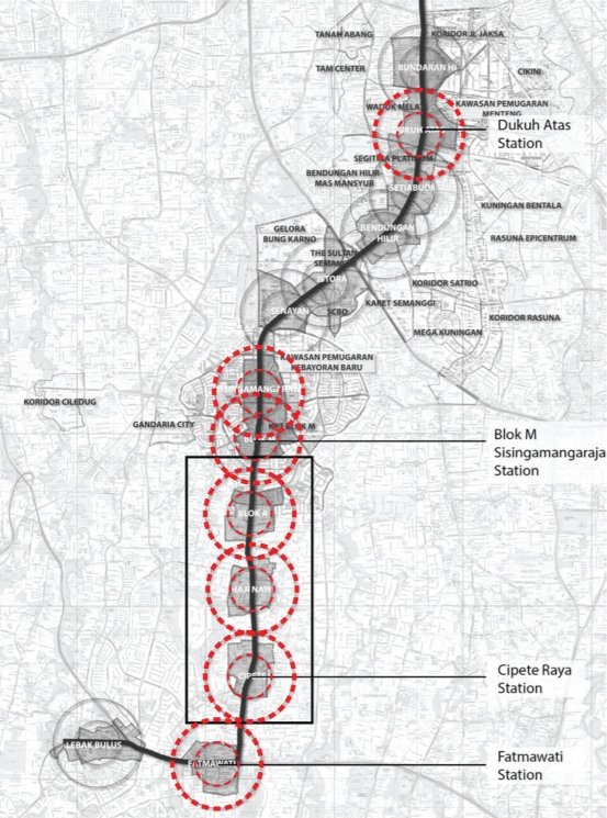 Peta Lokasi Kawasan Berorientasi Transit